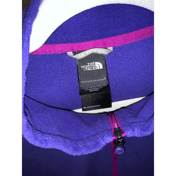 The North Face Womens Purple Quarter-Zip Fleece Pullover Jacket Size L - Picture 3 of 5